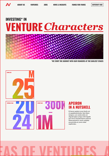 Futuristic & Bold — full-page design mockup